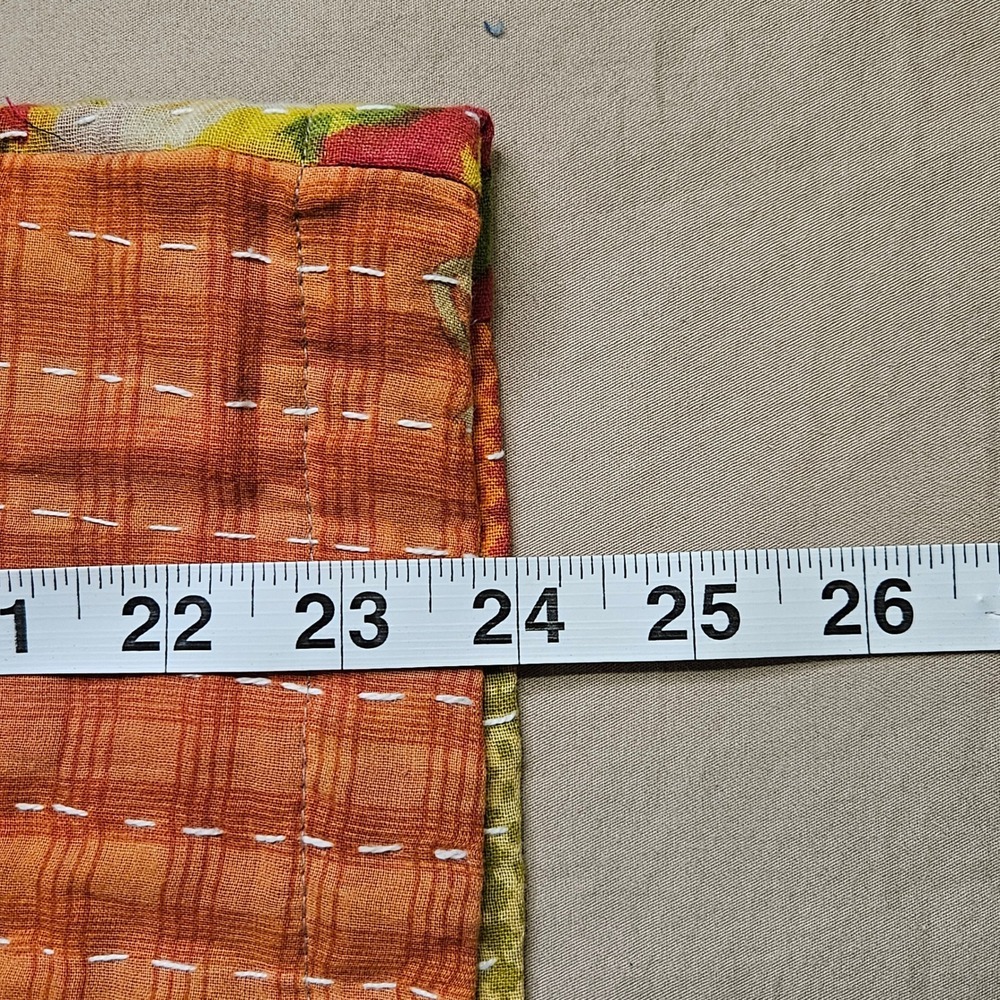 Kantha Wide Leg S/M Pants Boho Sustainable Hippie Bohemian Artsy Funky - Picture 5 of 13
